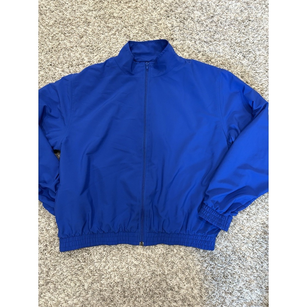 Vintage Orvis adult Men's blue mock neck zip pocket windbreaker jacket Medium